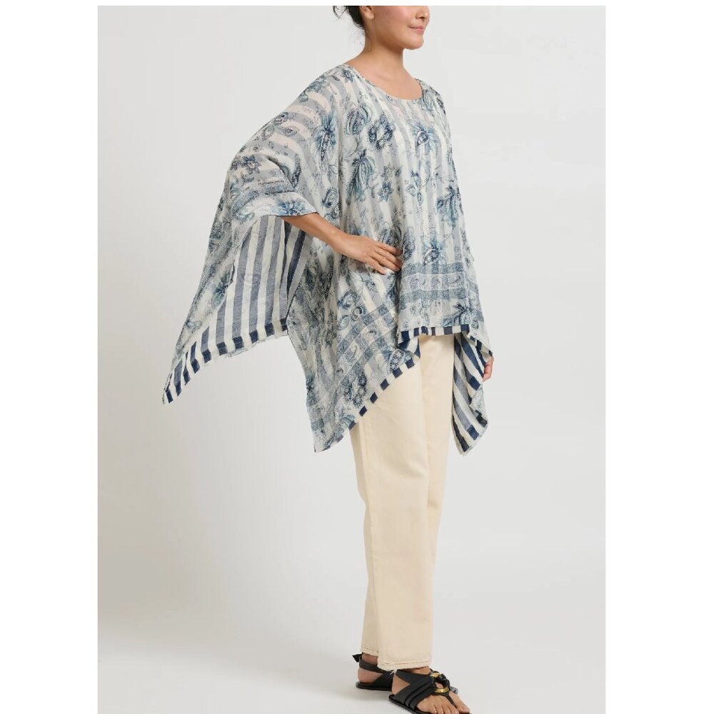 Etro Solisia Silk Double-Sided Chiffon Poncho